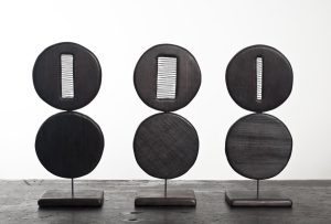 Escultura Chapas Círculos costurada